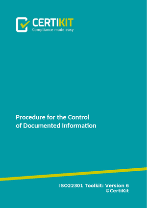 BCMS-DOC-07-4 Competence Development Report - ISO22301 Toolkit: Version ...