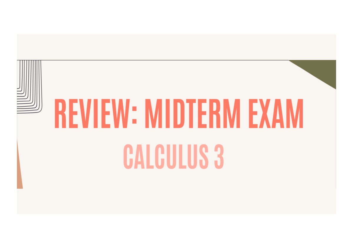 Midterm Cal 3 - TA Thuỳ Vv - toán cao cấp - Power – Root of Complex ...