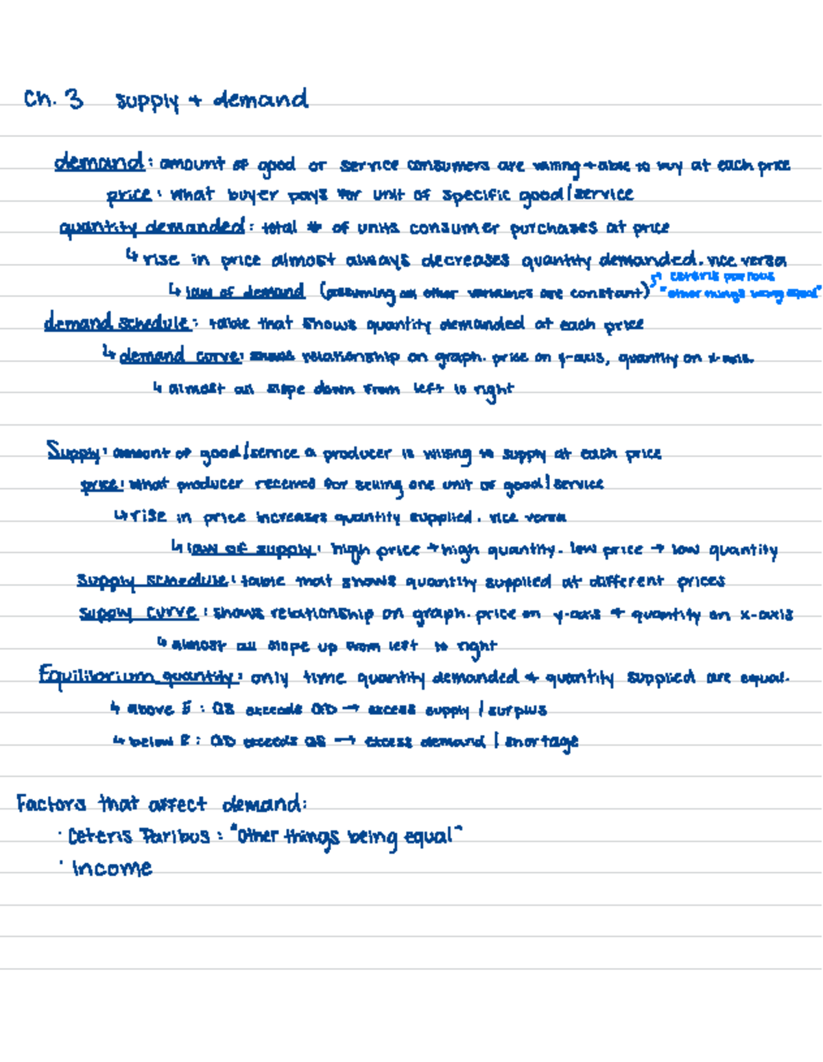 Economics 3,4,5,6 - supply and demand, equilibrium, labor markets ...