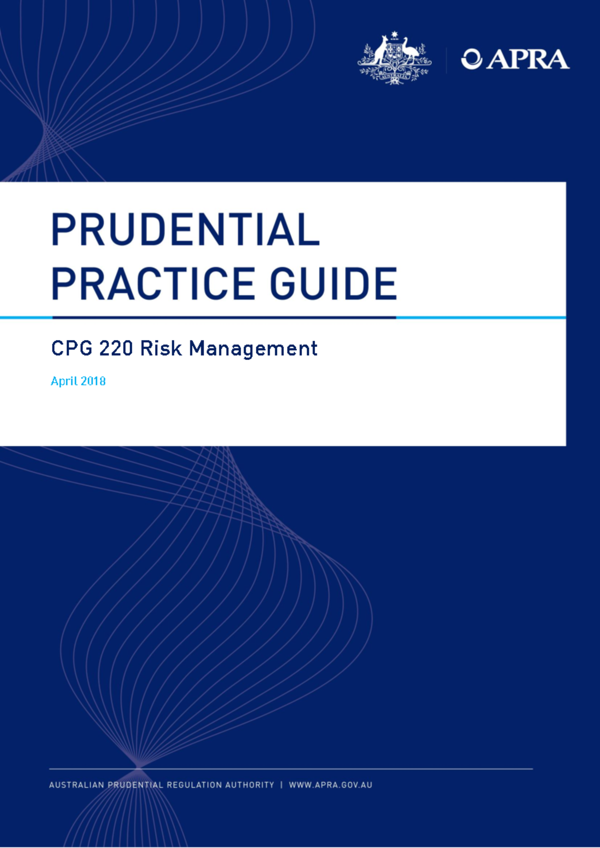 CPS 220 Risk Management Guidelines - April 2018 Edition - Studocu