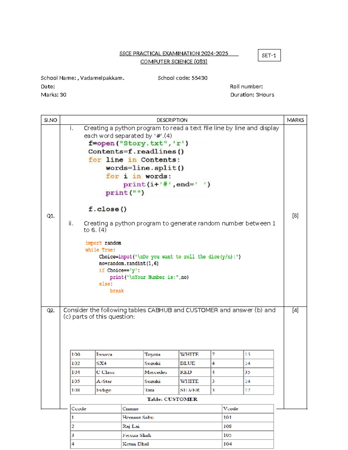 CSSI with answer - NOTE - SSCE PRACTICAL EXAMINATION 2024- COMPUTER ...