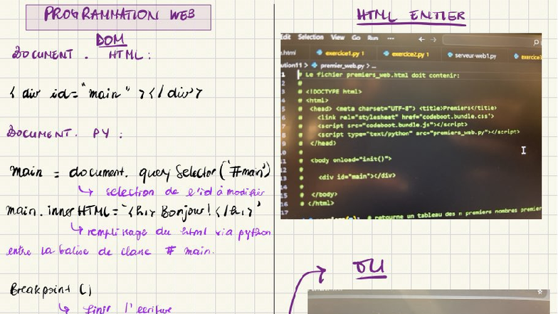 HTML et Python: Exercice Final IN1015 sur le DOM et le Serveur Web ...