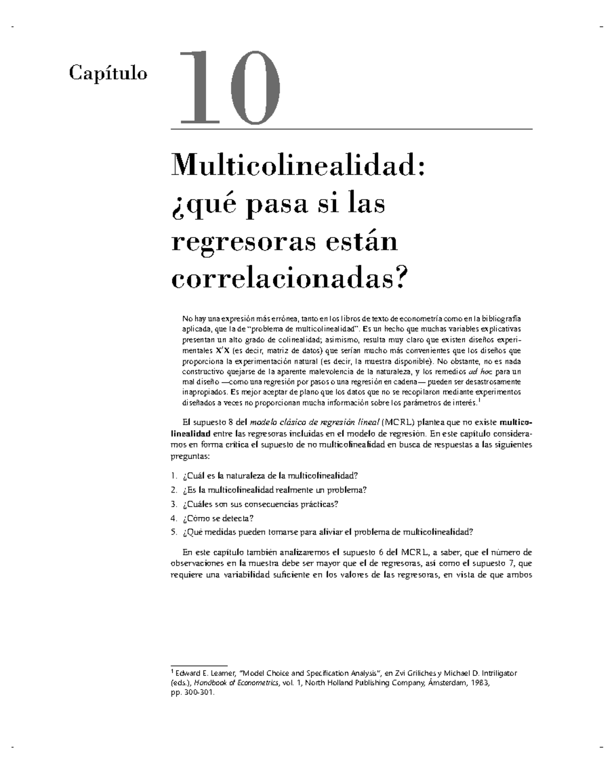 Capítulo 10: Multicolinealidad en Regresiones - Análisis Crítico y ...