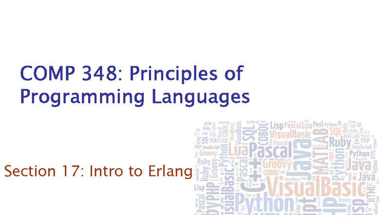 COMP 348: Final Exam Notes on Erlang Basics and Concurrency - Studocu