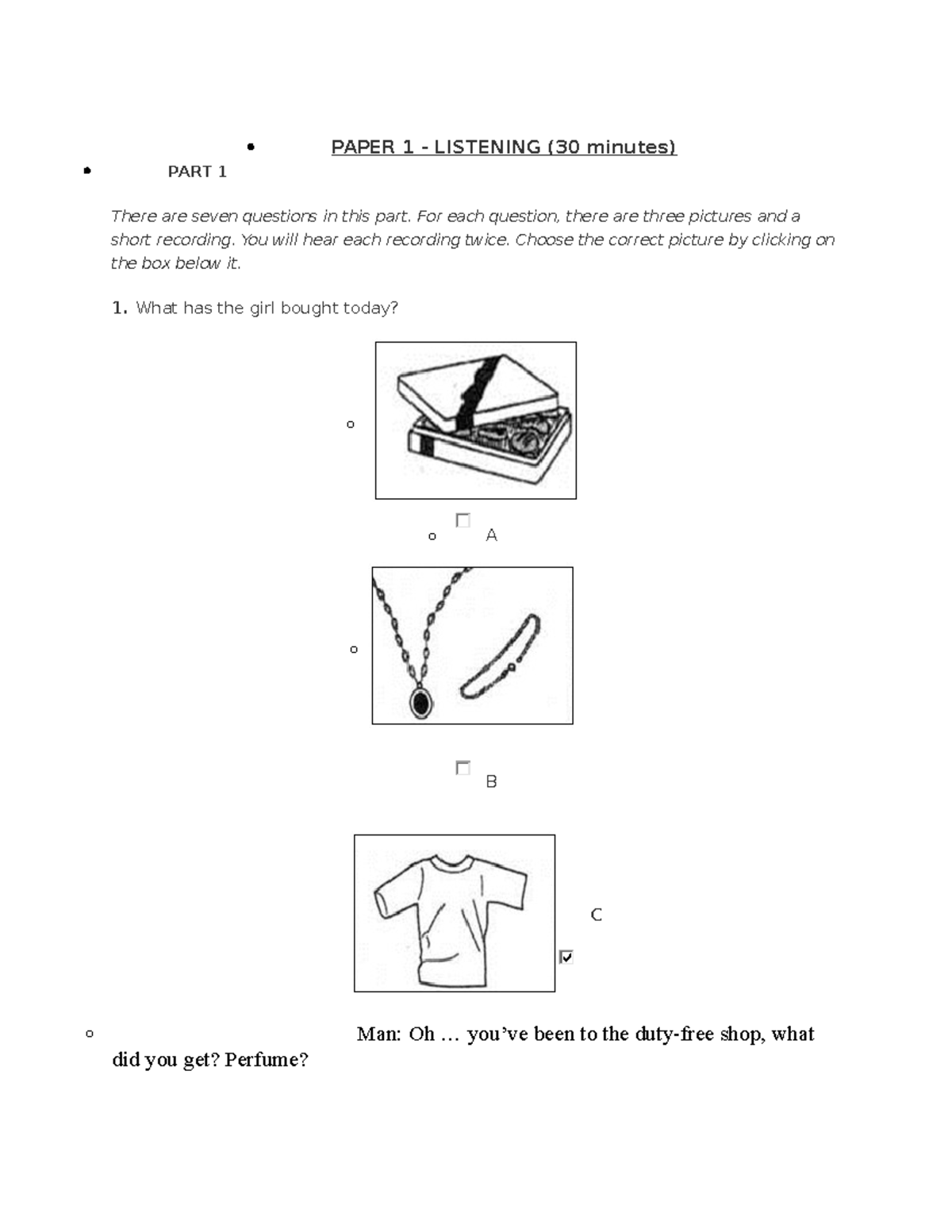 Listening Practice - Test 10 - Listening Comprehension Exercises - Studocu