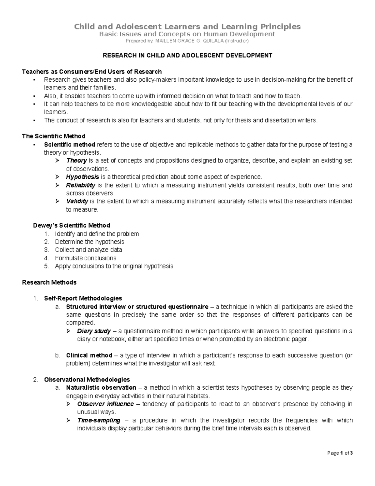 Research in Child and Adolescent Development: Key Concepts and Methods ...