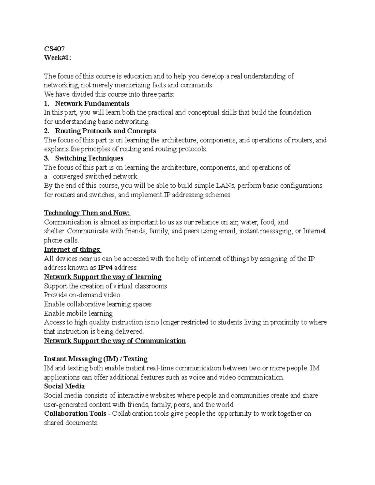 CS407 Final Exam Notes: Understanding Routing Protocols and OSPF - Studocu