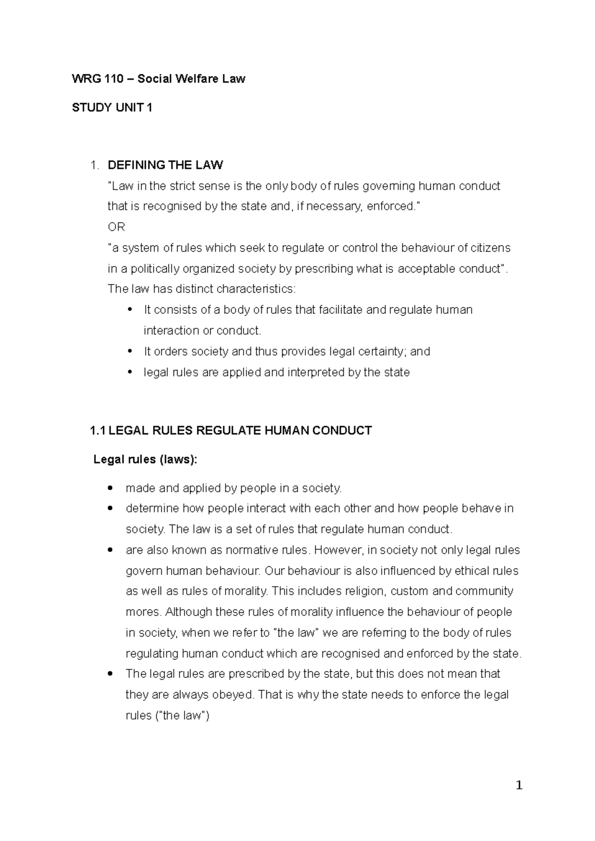 WRG 110 Study unit 1 - WRG 110 powerpoint notes - WRG 110 – Social ...