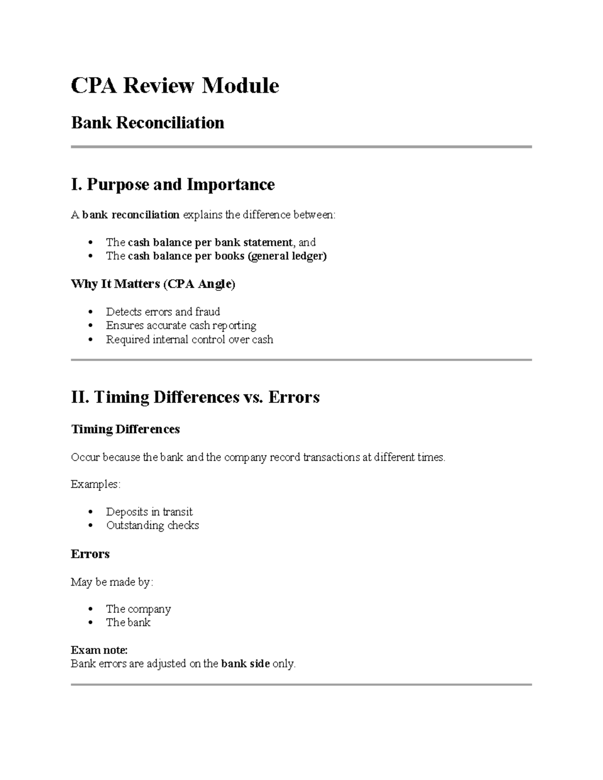 CPA Review: Bank Reconciliation Module Overview and Best Practices ...
