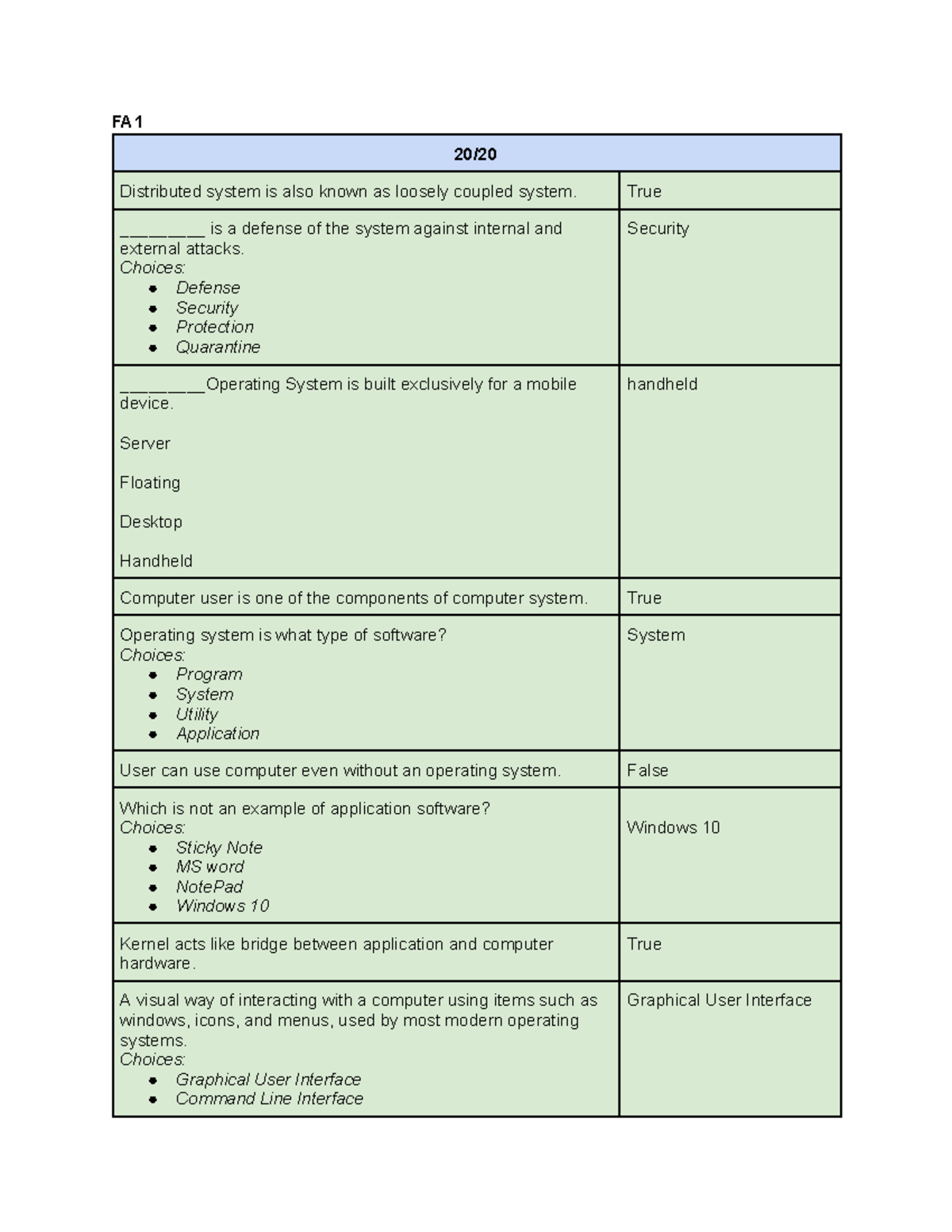 Applied OS - Reviewer: Key Concepts and Exam Prep - Studocu