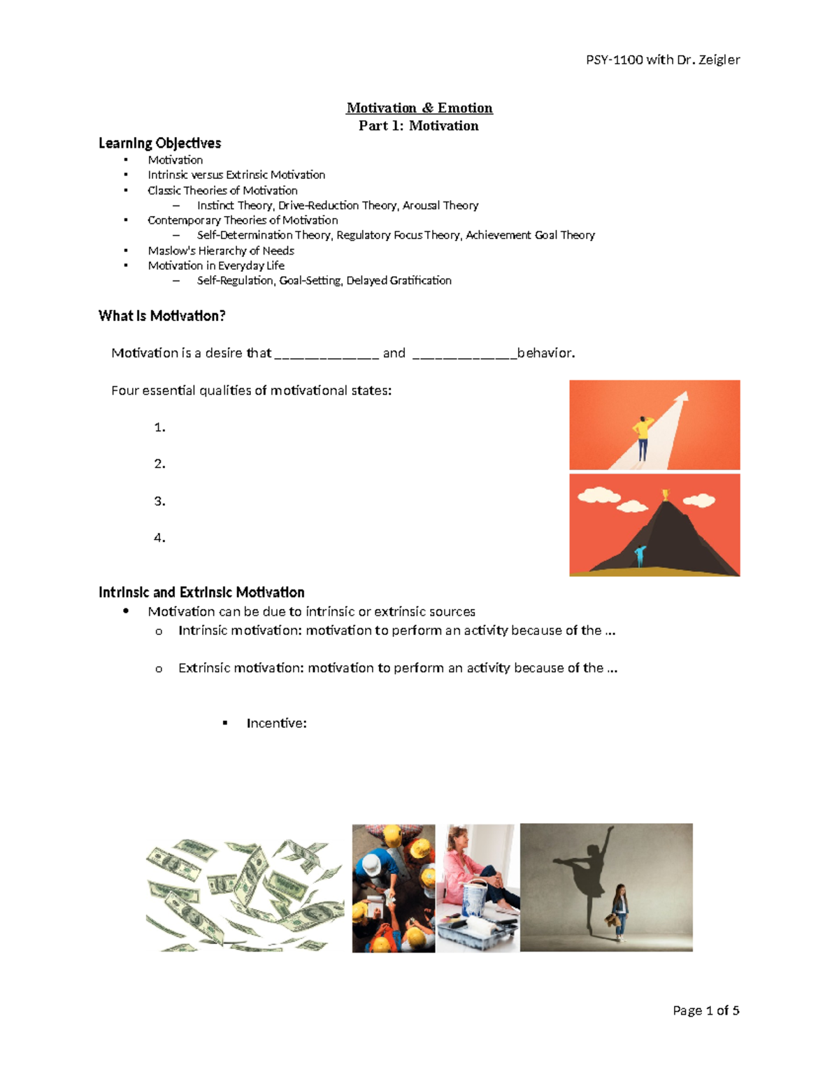 9. Motivation & Emotion (Part 1) - Motivation & Emotion Part 1 ...