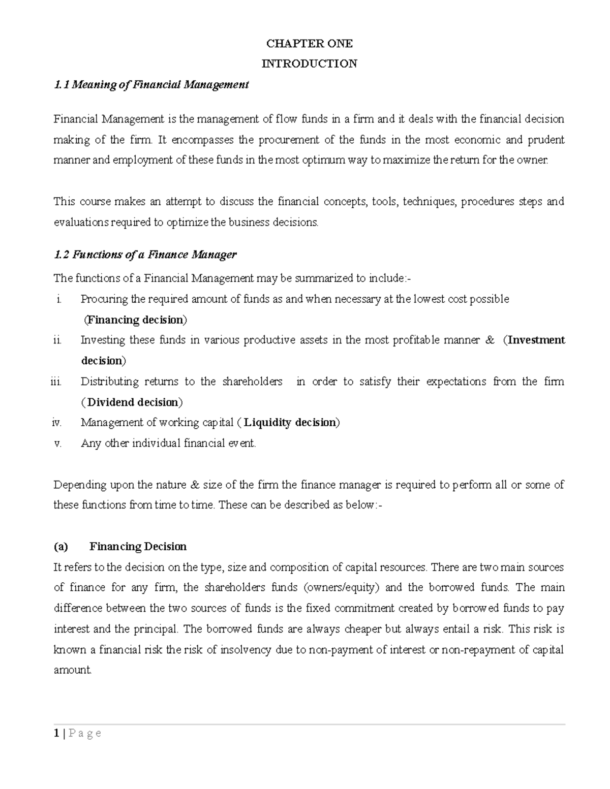 Financial Management (FM) - Comprehensive Study Notes - Studocu