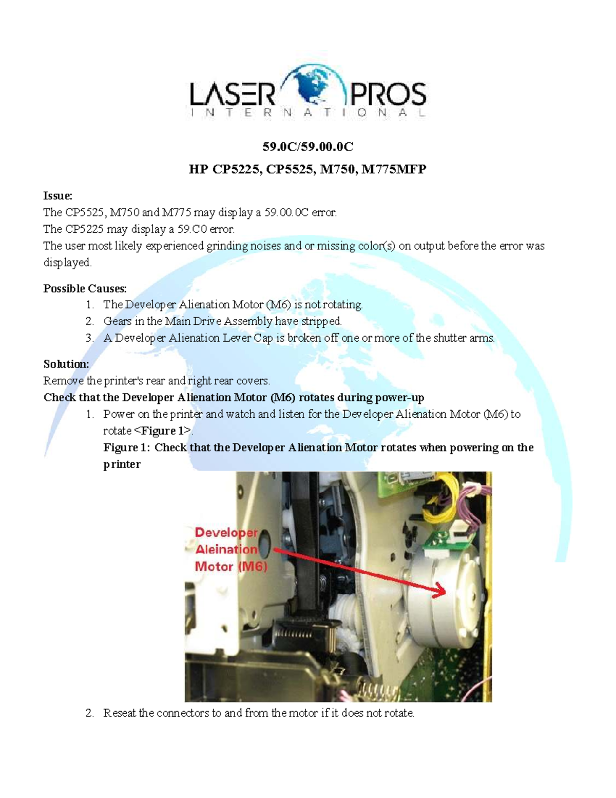 HP CP5225, CP5525, M750, M775MFP Error 59 Troubleshooting Guide - Studocu