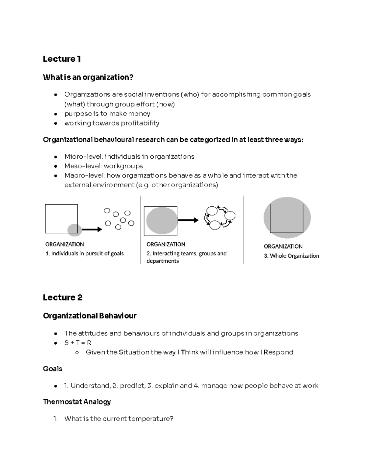 Topic 1: Intro to OB (Organizational Behaviour) - Lecture Overview ...