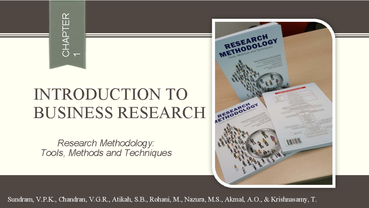 C1 - Introduction to Business Research: Methodology & Techniques - Studocu