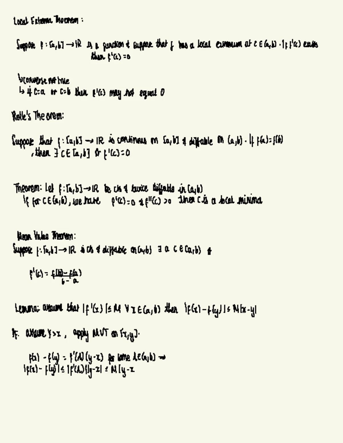 Boundedness Principle & IVT: Exam Prep for Math 101 - Studocu