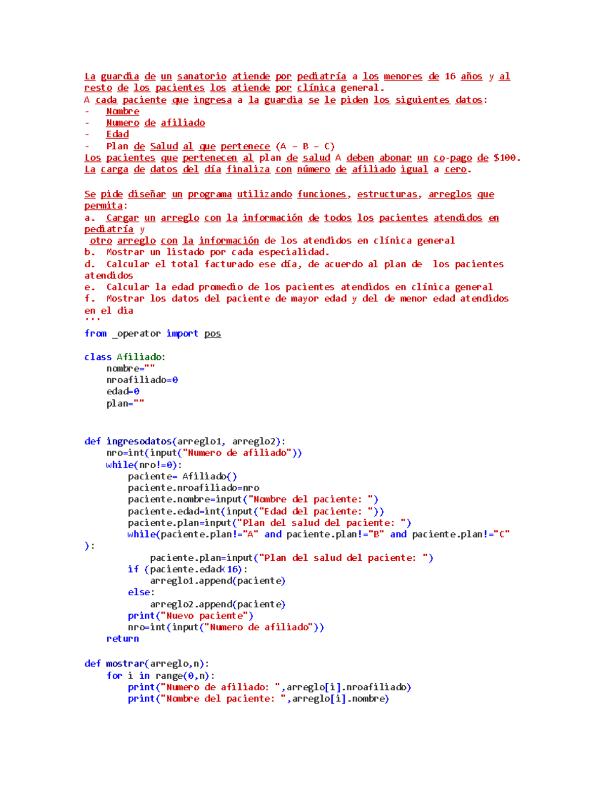 Resueltomodulo XI - Ejercicios y practicas de python - La guardia de un ...
