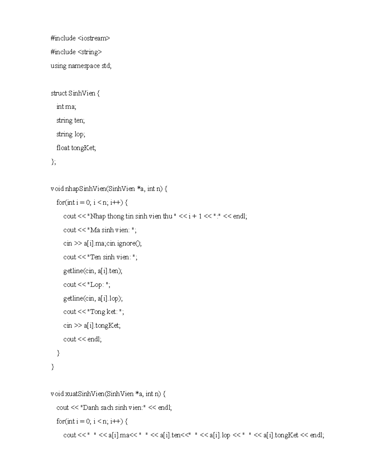 C++ Programming: Student Management System - Code Example - Studocu
