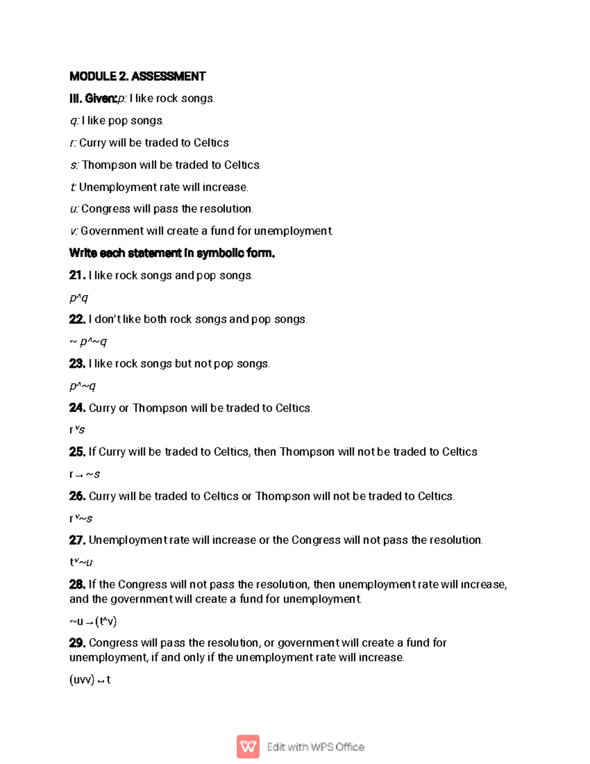 Mmw activity - Mandatory assignment - MODULE 2. ASSESSMENT III. Given ...