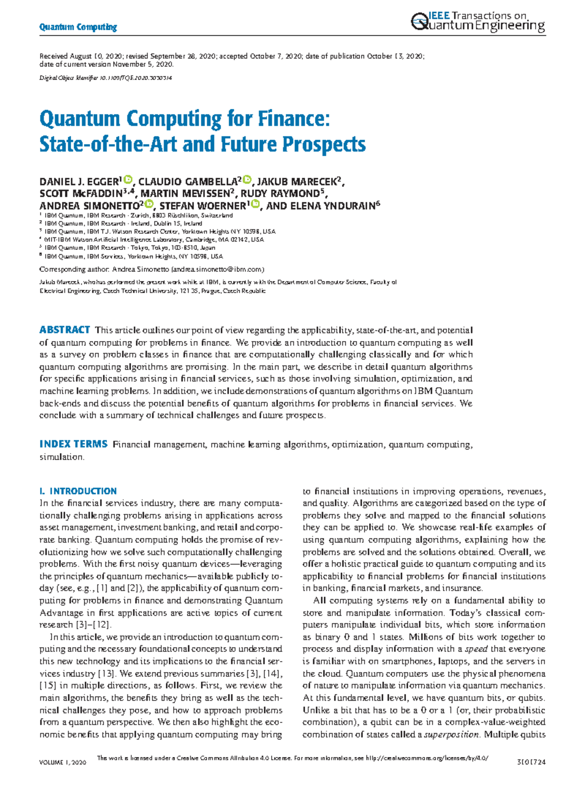Quantum Computing for Finance State-of-the-Art and - Quantum Computing ...