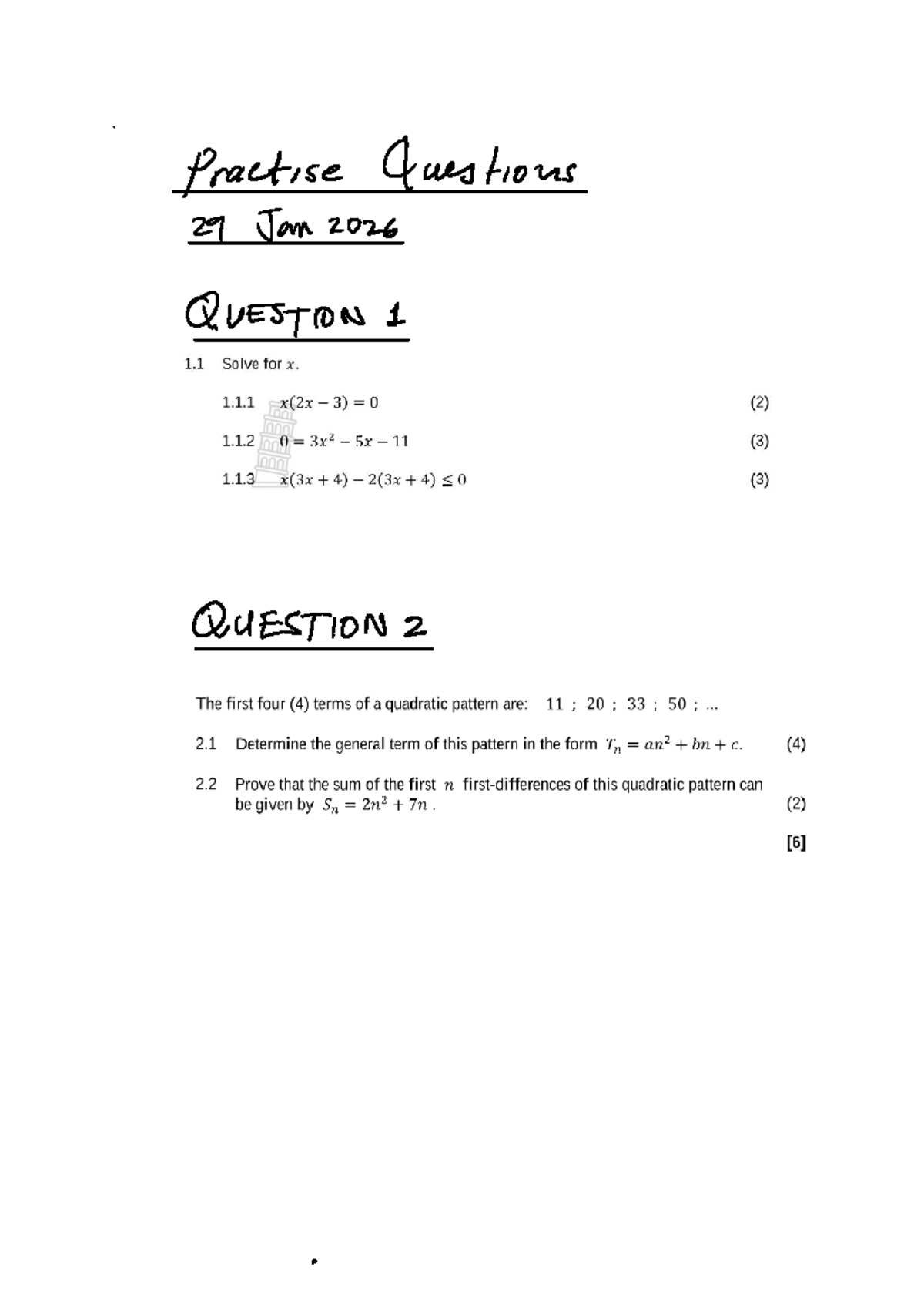 Extra Questions for Practice - Enhance Your Understanding - Studocu
