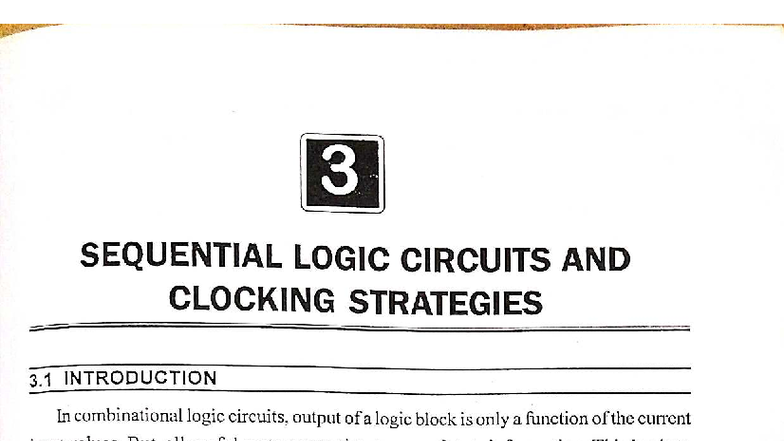 VLSI 3: Sequential Logic Circuits & Clocking Strategies Notes - Studocu