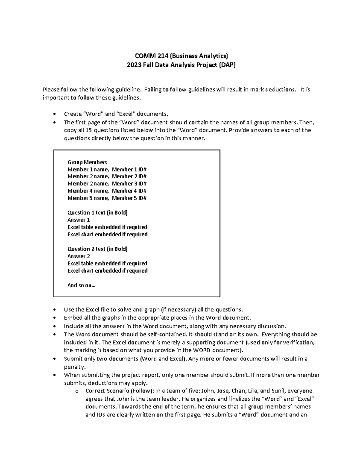 2023 Fall COMM214 - Data Analysis Project Guidelines and Requirements ...