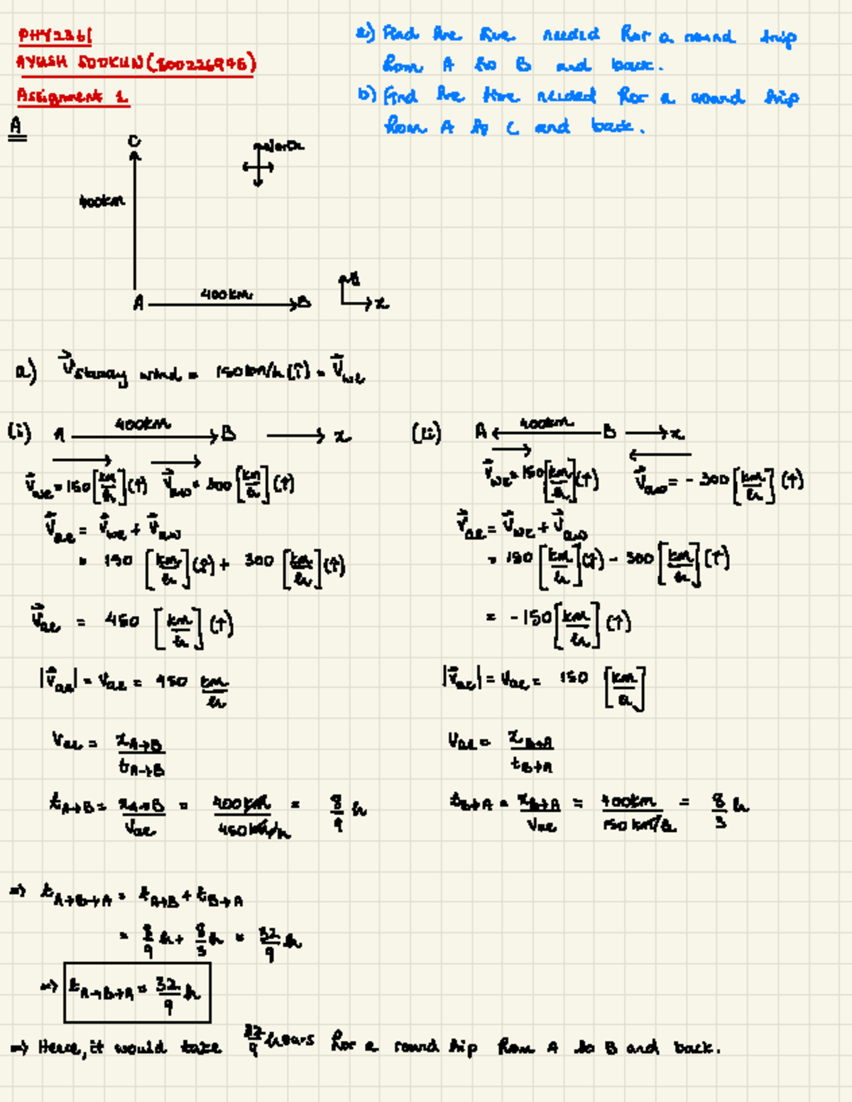 PHY 2361 - Round Trip Time Calculation Assignment 1 - Studocu