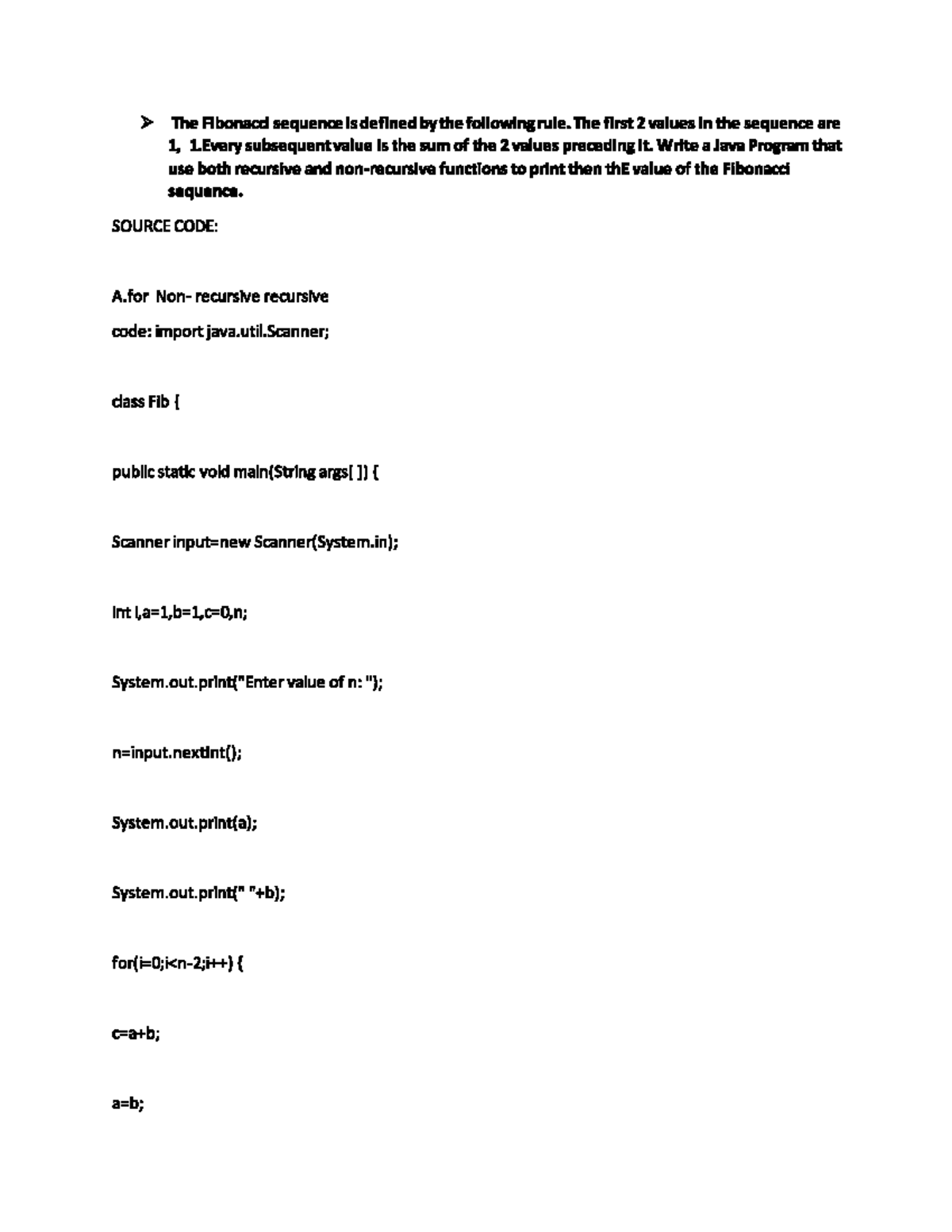 Java Lab Manual: Programming with Fibonacci, Primes, and Matrices - Studocu