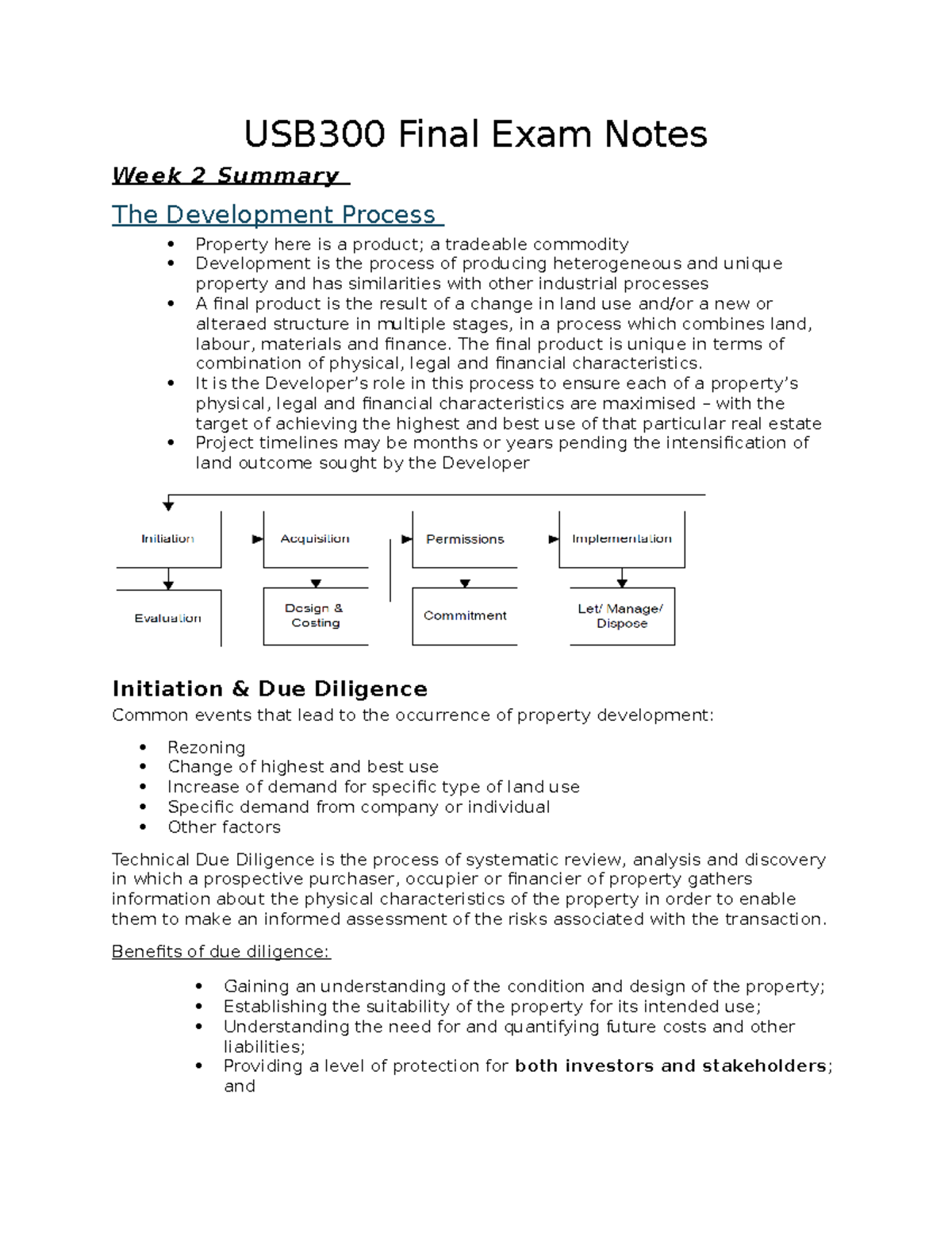 USB300 Final Exam Notes - Key Concepts for Weeks 2, 4, 5, 7 - Studocu