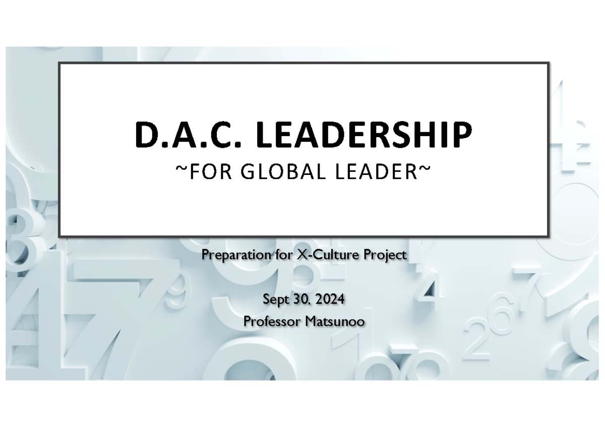 DAC Leadership Analysis: Case Studies on Sony and Global Practices ...