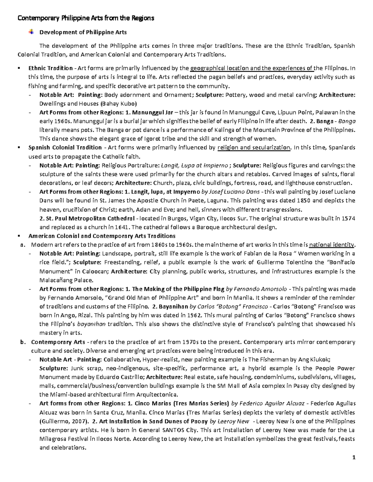 CPAR Lesson 1 Handouts - cpar is a good subject - Contemporary ...