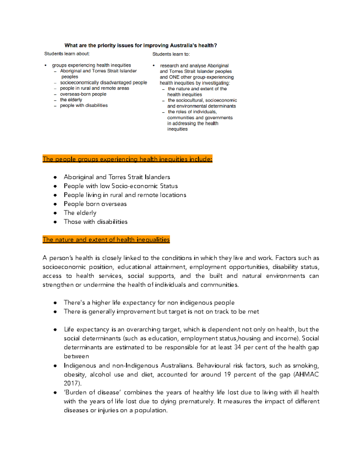 Health Inequalities and Determinants for Aboriginal Australians - PDHPE ...
