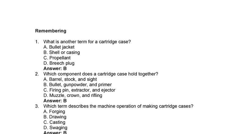 Forensic Ballistics Study Guide - SET A - Studocu