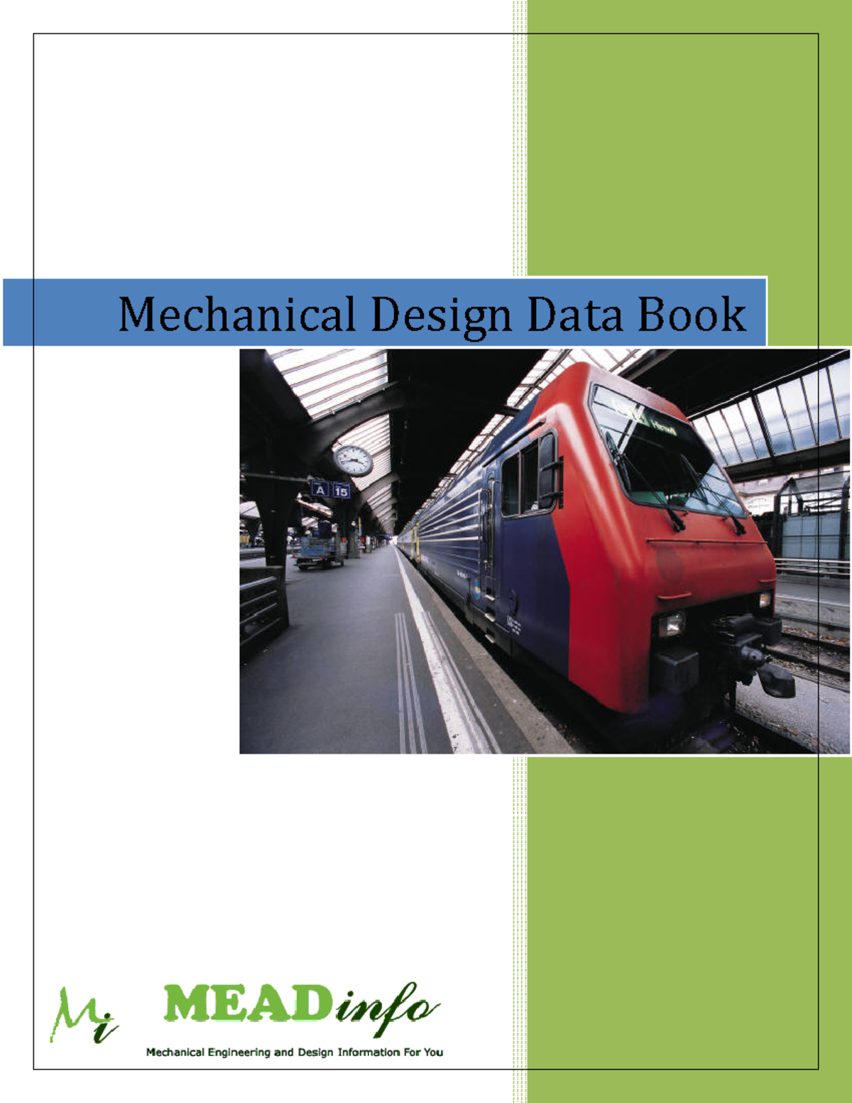 Mechanical Design Data Book: Key Concepts and Formulas - Studocu