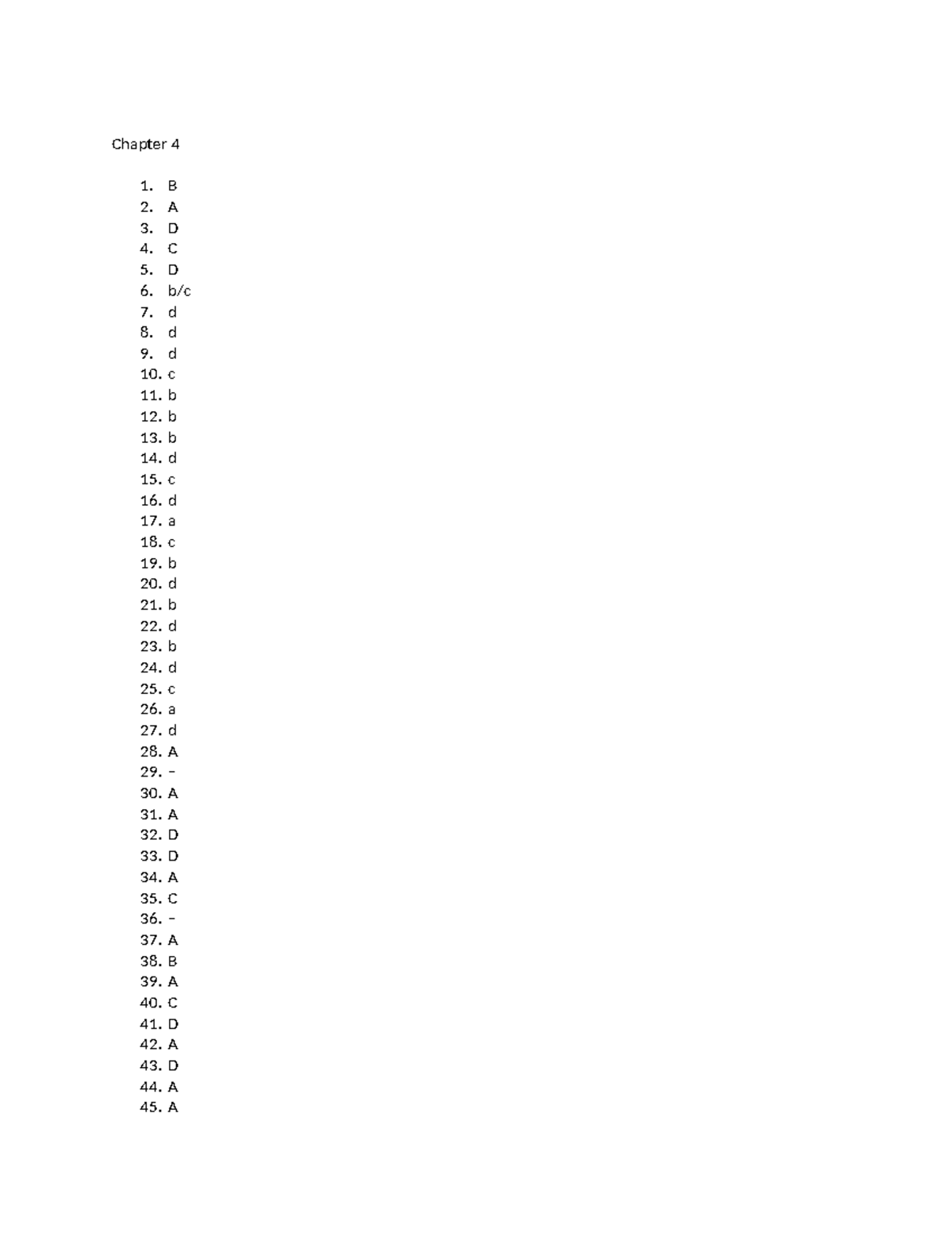 Answer Key for Chapter 4 (Course Code: Domingo) - Studocu