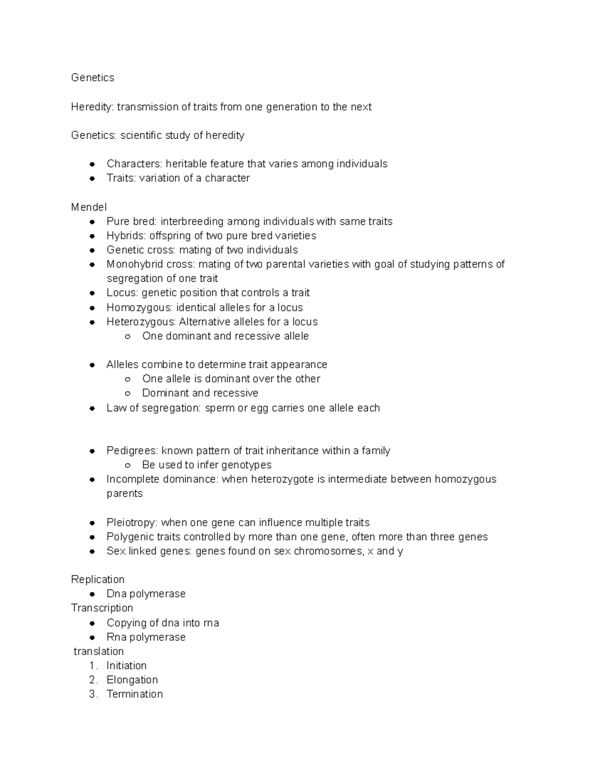 Genetics Exam 2 ISB 202 Study Notes on Heredity and Mendel - Studocu