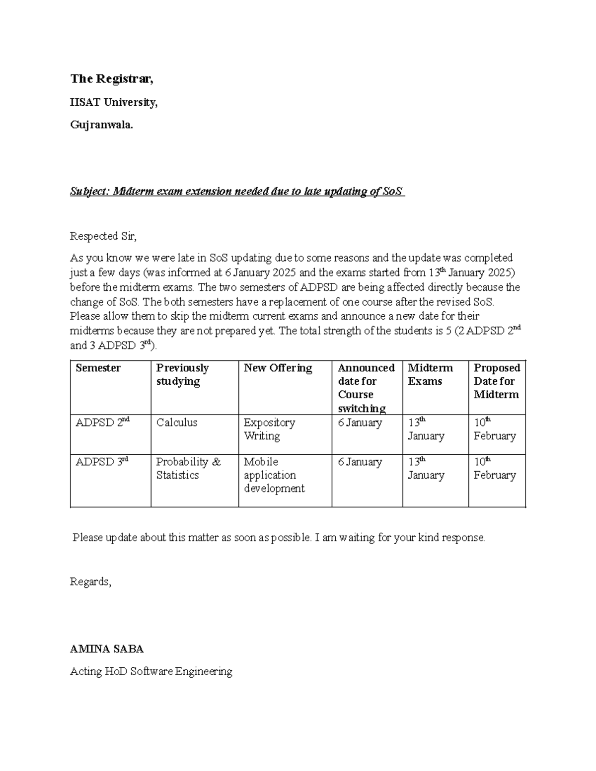 ADPSD Midterm Exam Extension Request - Class Notes - Studocu