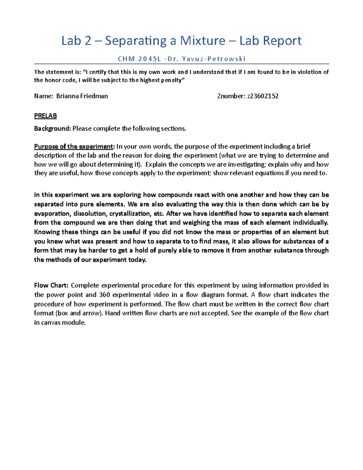 Lab 5 - Gas Laws Report - C H M 2 0 3 2 L - Dr. Yavuz Petrowski - Studocu