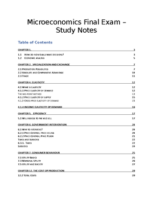 ECO1104 - uOttawa - Introduction to Microeconomics - Studocu