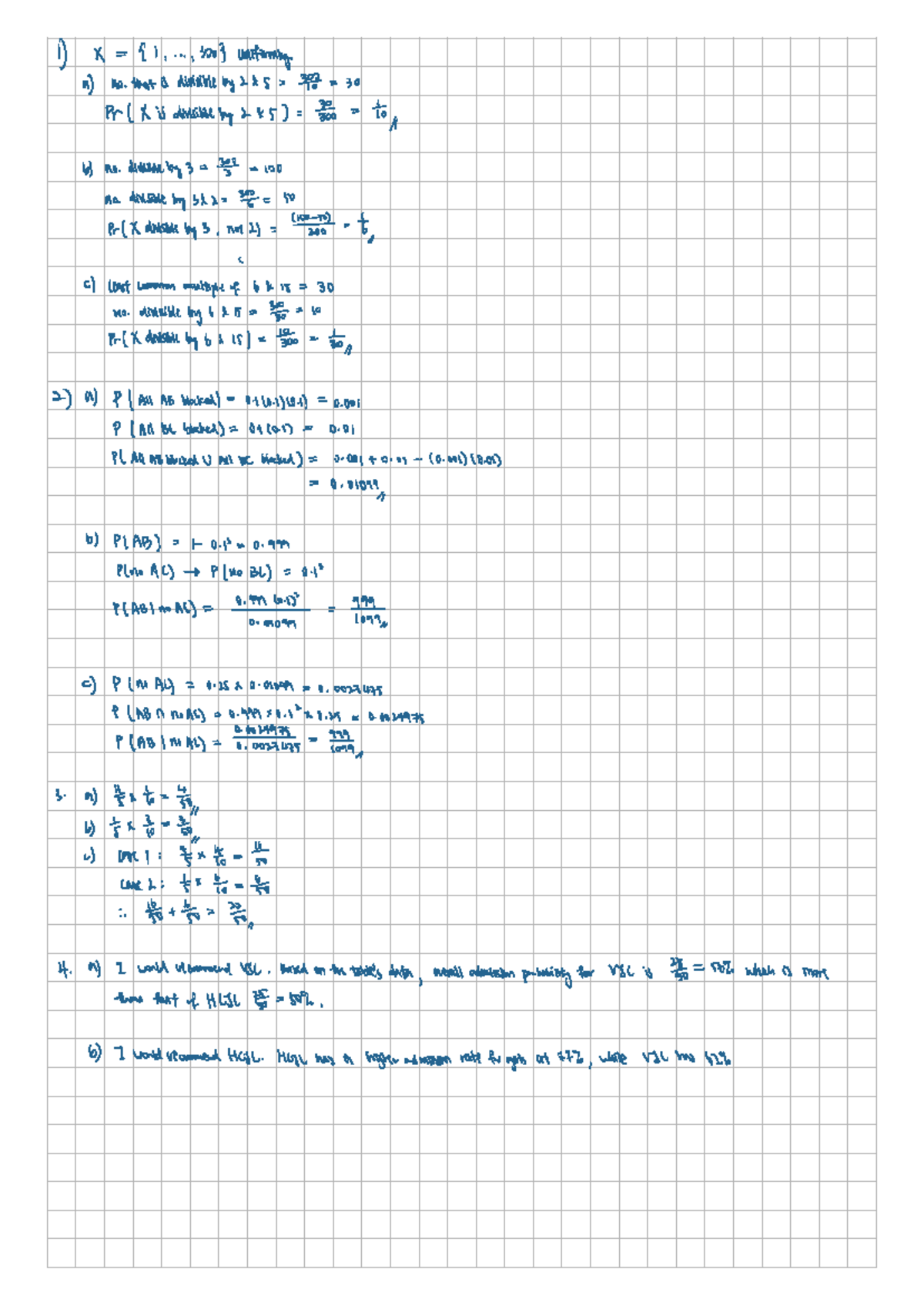 Homework 1: Probability and Statistics Analysis (Course Code: X 3003 ...