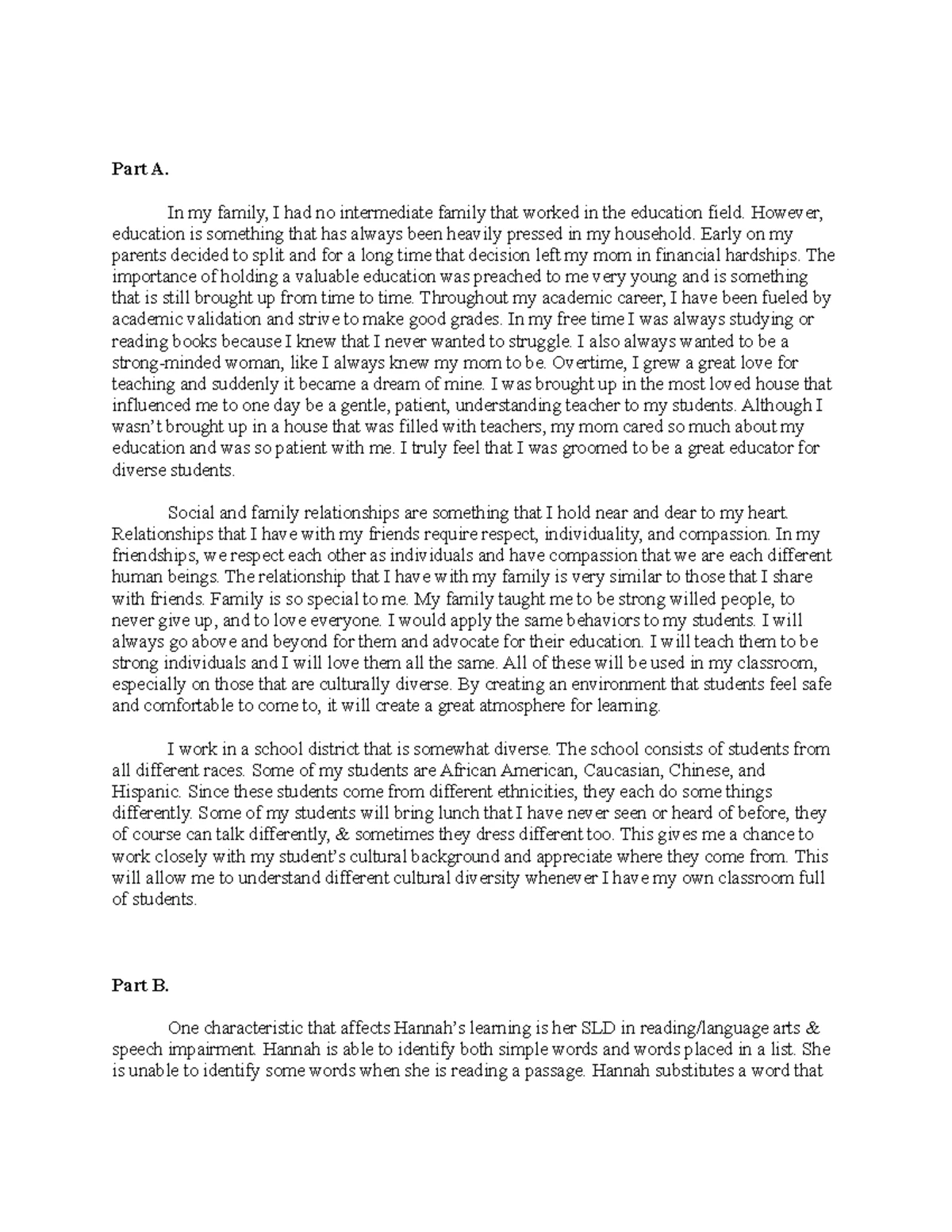 D096 Task 2 - Accommodating a Student with Dyslexia in Math - Studocu