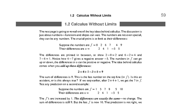 Part 03 - Calculus Notes Summary: Key Concepts and Differences - Studocu