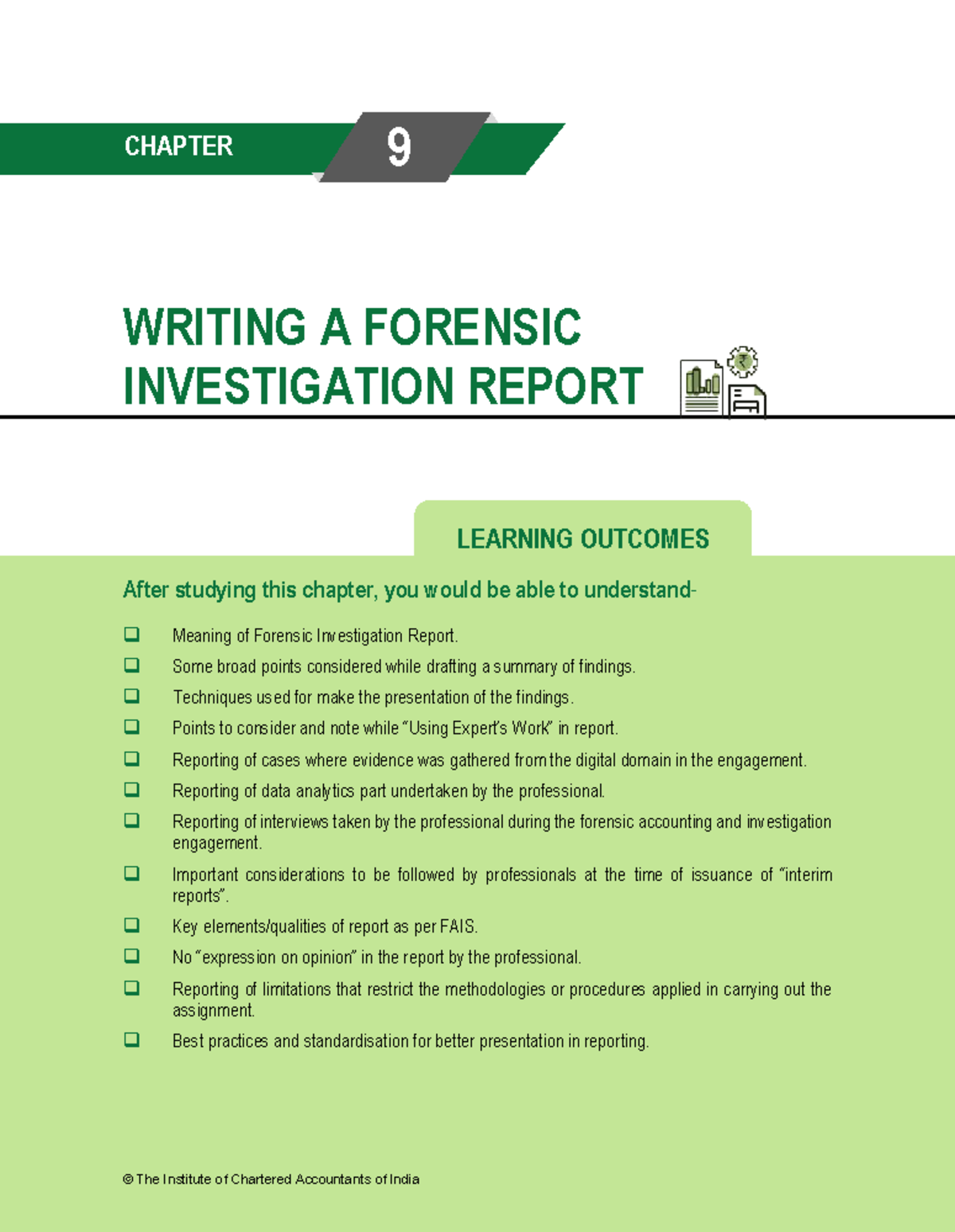 CHAPTER 19: WRITING A FORENSIC INVESTIGATION REPORT - KEY ELEMENTS AND ...