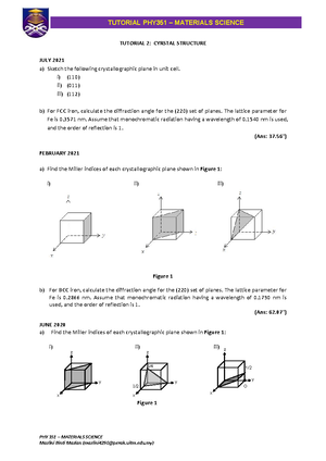 PHY310 Tutorial Chapter 3 Part 1 MAC2024 - Faculty : Applied Sciences ...