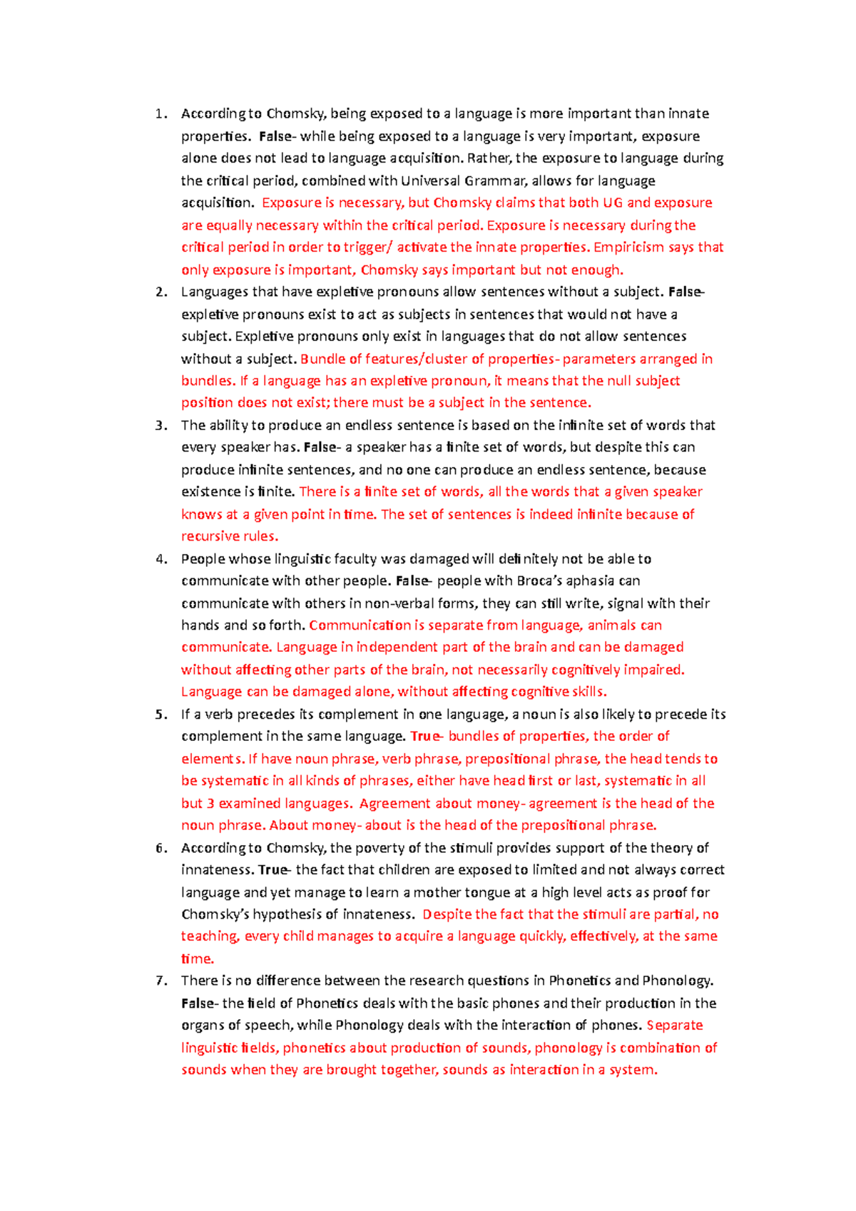 Linguistics Midterm Review - Key Concepts by Lior Laks - Studocu
