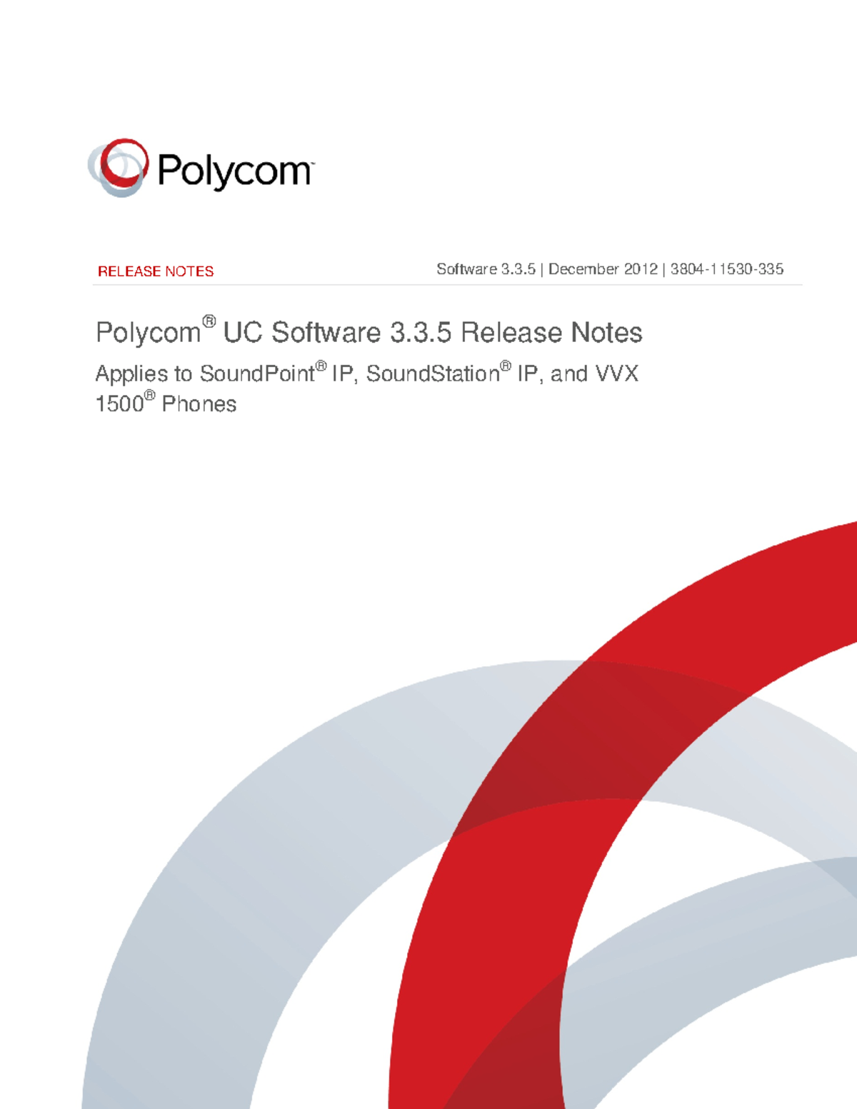 Uc software rn 3 3 5 - Versiones de firmware de polycom IP 331 - i ...