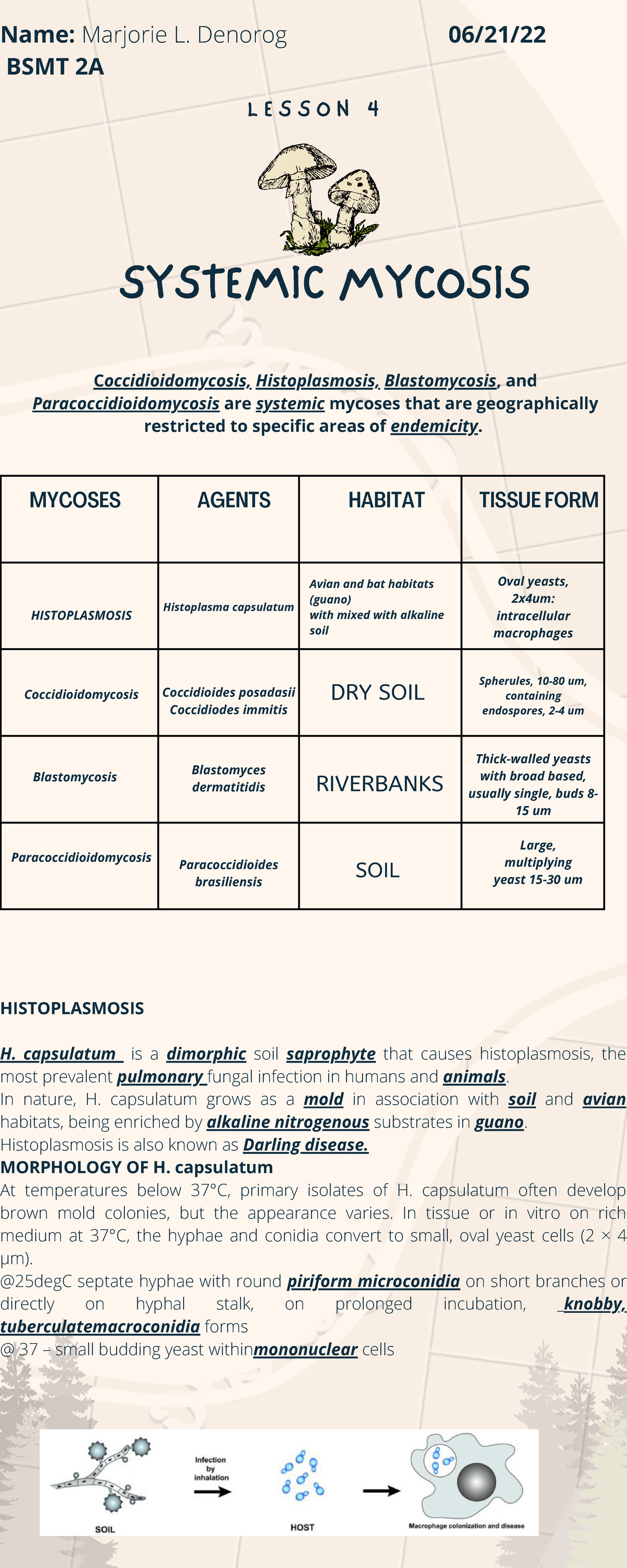 Lesson 4: Systemic Mycosis - Overview of Key Fungal Infections in BSMT ...