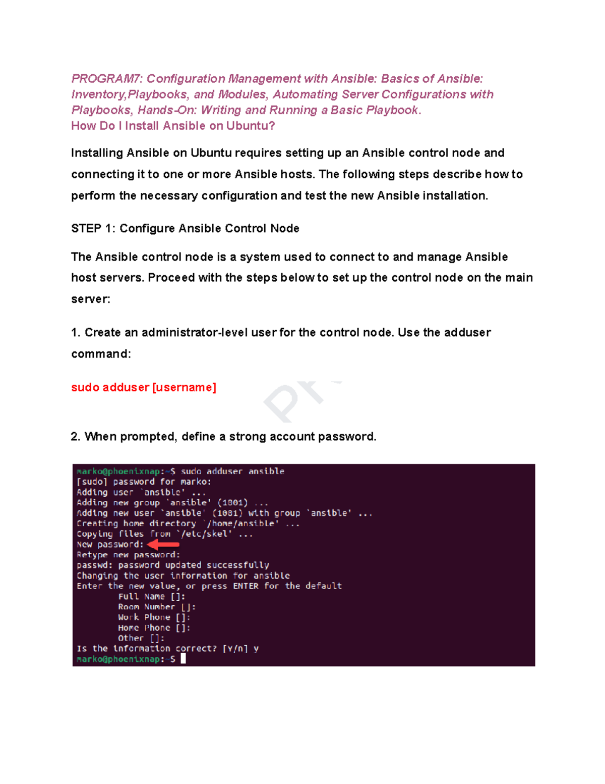 PROGRAM7: Ansible Basics: Config Management, Playbooks & Installation ...