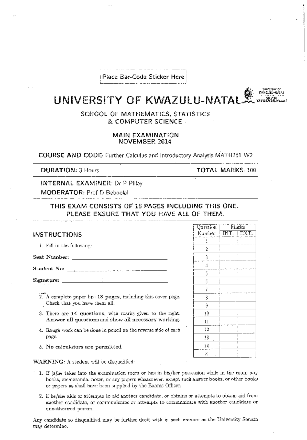 Final Exam Questions 2014 – Comprehensive Review - Studocu